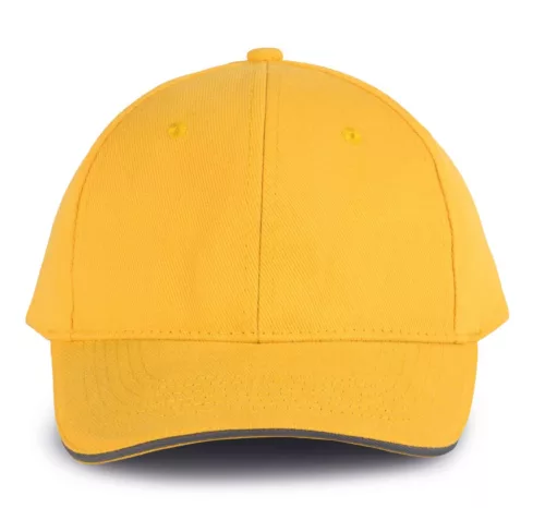 K-UP KP011 Orlando 6 paneles baseball sapka - yellow/slate grey színben