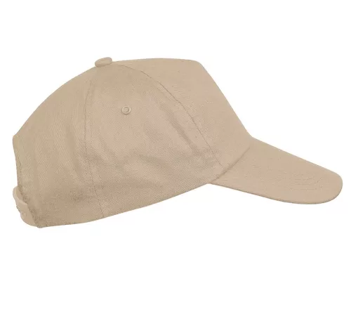 K-UP KP041 First 5 paneles gyerek baseball sapka - beige színben
