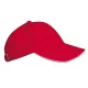 K-UP KP042 Orlando 6 paneles gyerek baseball sapka - red/white színben