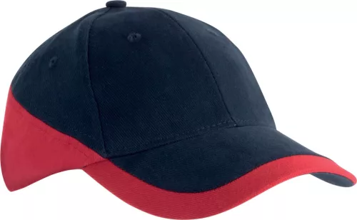 K-UP KP045 Racing kéttónusú 6 paneles baseball sapka - navy/red színben