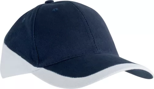 K-UP KP045 Racing kéttónusú 6 paneles baseball sapka - navy/white színben