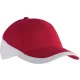 K-UP KP045 Racing kéttónusú 6 paneles baseball sapka - red/white színben