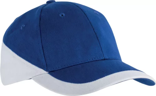 K-UP KP045 Racing kéttónusú 6 paneles baseball sapka - royal blue/white színben