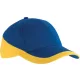 K-UP KP045 Racing kéttónusú 6 paneles baseball sapka - royal blue/yellow színben