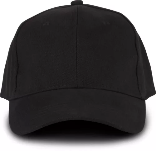 K-UP KP108 Oeko-Tex 6 paneles baseball sapka - black színben
