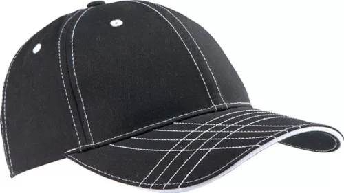 K-UP KP109 6 paneles baseball sapka - black/white színben