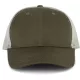 K-UP KP110 Oeko-Tex 6 paneles kamionos baseball sapka - khaki/light grey színben