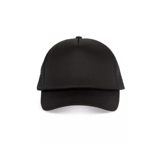 K-UP KP111 5 paneles kamionos mesh baseball sapka - black színben