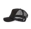 K-UP KP111 5 paneles kamionos mesh baseball sapka - black színben
