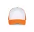 K-UP KP111 5 paneles kamionos mesh baseball sapka - white/fluorescent orange színben