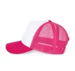 K-UP KP111 5 paneles kamionos mesh baseball sapka - white/fuchsia színben