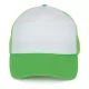 K-UP KP111 5 paneles kamionos mesh baseball sapka - white/green flash színben