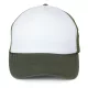 K-UP KP111 5 paneles kamionos mesh baseball sapka - white/grape leaf színben