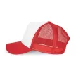 K-UP KP111 5 paneles kamionos mesh baseball sapka - white/red színben
