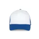 K-UP KP111 5 paneles kamionos mesh baseball sapka - white/royal blue színben