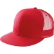 K-UP KP113 6 paneles kamionos baseball sapka lapos ellenzővel - red színben