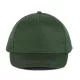 K-UP KP116 5 paneles pamut baseball sapka - forest green színben