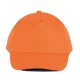 K-UP KP116 5 paneles pamut baseball sapka - orange színben