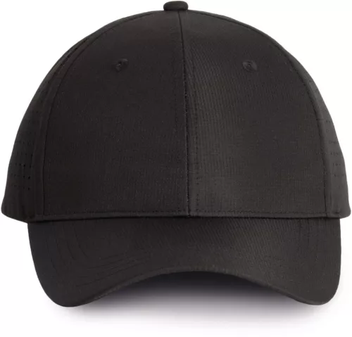 K-UP KP118 6 paneles perforált baseball sapka - black színben