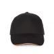 K-UP KP124 5 paneles kontrasztos baseball sapka - black/orange színben