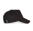 K-UP KP124 5 paneles kontrasztos baseball sapka - black/orange színben