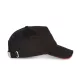 K-UP KP124 5 paneles kontrasztos baseball sapka - black/red színben