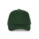 K-UP KP124 5 paneles kontrasztos baseball sapka - forest green/beige színben