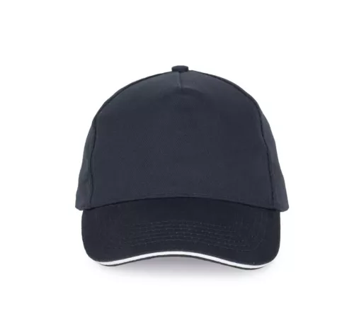 K-UP KP124 5 paneles kontrasztos baseball sapka - navy/white színben