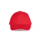K-UP KP124 5 paneles kontrasztos baseball sapka - red/white színben
