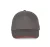 K-UP KP124 5 paneles kontrasztos baseball sapka - slate grey/red színben