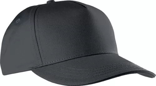K-UP KP130 5 paneles kontrasztos baseball sapka - dark grey/black színben