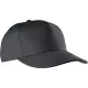 K-UP KP130 5 paneles kontrasztos baseball sapka - dark grey/black színben
