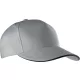 K-UP KP130 5 paneles kontrasztos baseball sapka - light grey/dark grey színben