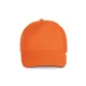 K-UP KP130 5 paneles kontrasztos baseball sapka - orange/dark grey színben