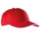 K-UP KP130 5 paneles kontrasztos baseball sapka - red/white színben