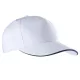 K-UP KP130 5 paneles kontrasztos baseball sapka - white/navy színben
