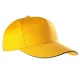 K-UP KP130 5 paneles kontrasztos baseball sapka - yellow/dark grey színben