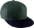 K-UP KP139 5 paneles baseball sapka lapos ellenzővel - forest green/black színben