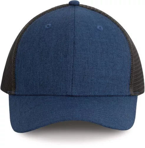 K-UP KP142 6 paneles kamionos baseball sapka - light navy heather/dark grey színben