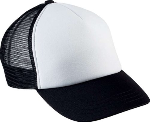K-UP KP143 5 paneles gyerek kamionos baseball sapka - white/black színben