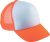 K-UP KP143 5 paneles gyerek kamionos baseball sapka - white/fluorescent orange színben