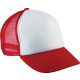 K-UP KP143 5 paneles gyerek kamionos baseball sapka - white/red színben