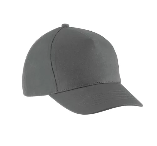 K-UP KP149 5 paneles gyerek baseball sapka pamutból - dark grey színben