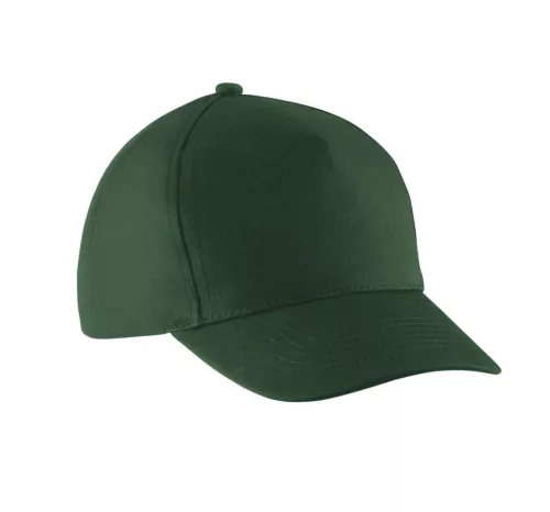 K-UP KP149 5 paneles gyerek baseball sapka pamutból - forest green színben