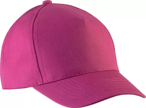 K-UP KP149 5 paneles gyerek baseball sapka pamutból - fuchsia színben
