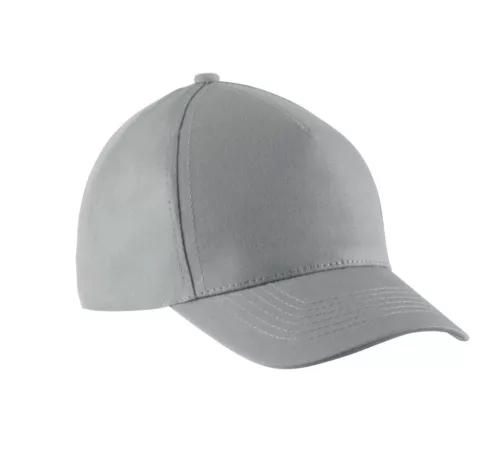 K-UP KP149 5 paneles gyerek baseball sapka pamutból - light grey színben