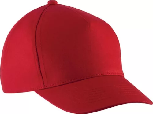 K-UP KP149 5 paneles gyerek baseball sapka pamutból - red színben