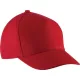 K-UP KP149 5 paneles gyerek baseball sapka pamutból - red színben