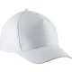 K-UP KP149 5 paneles gyerek baseball sapka pamutból - white színben