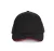 K-UP KP153 6 paneles kontrasztos baseball sapka - black/red színben